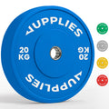 Disco olimpico bumper azul de 20 kg para barra de 50 mm