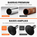 Barras premium de aluminio con bases anchas antideslizantes
