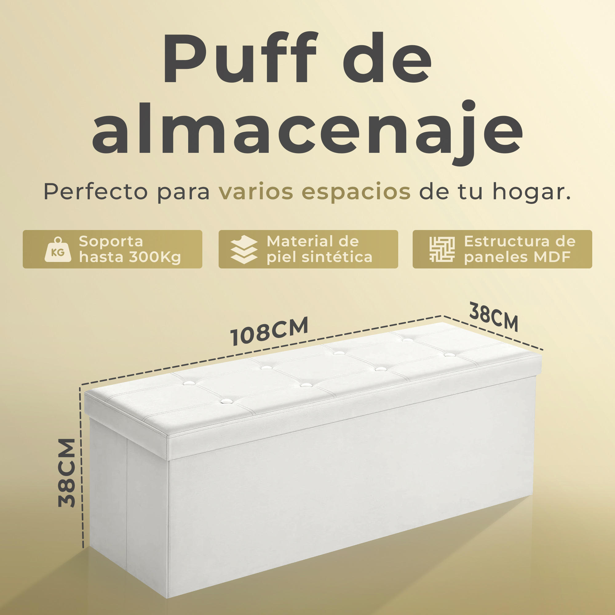 PUFF PARA ALMACENAJE