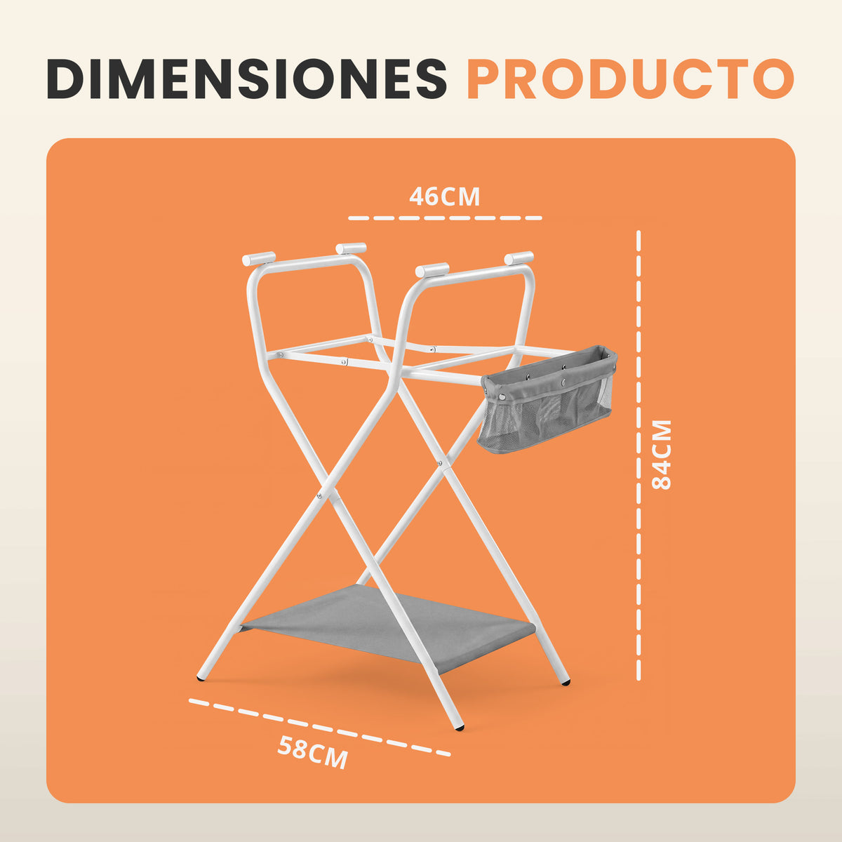 Bañera plegable bebé con cojín ergonómico y termómetro - Jupplies