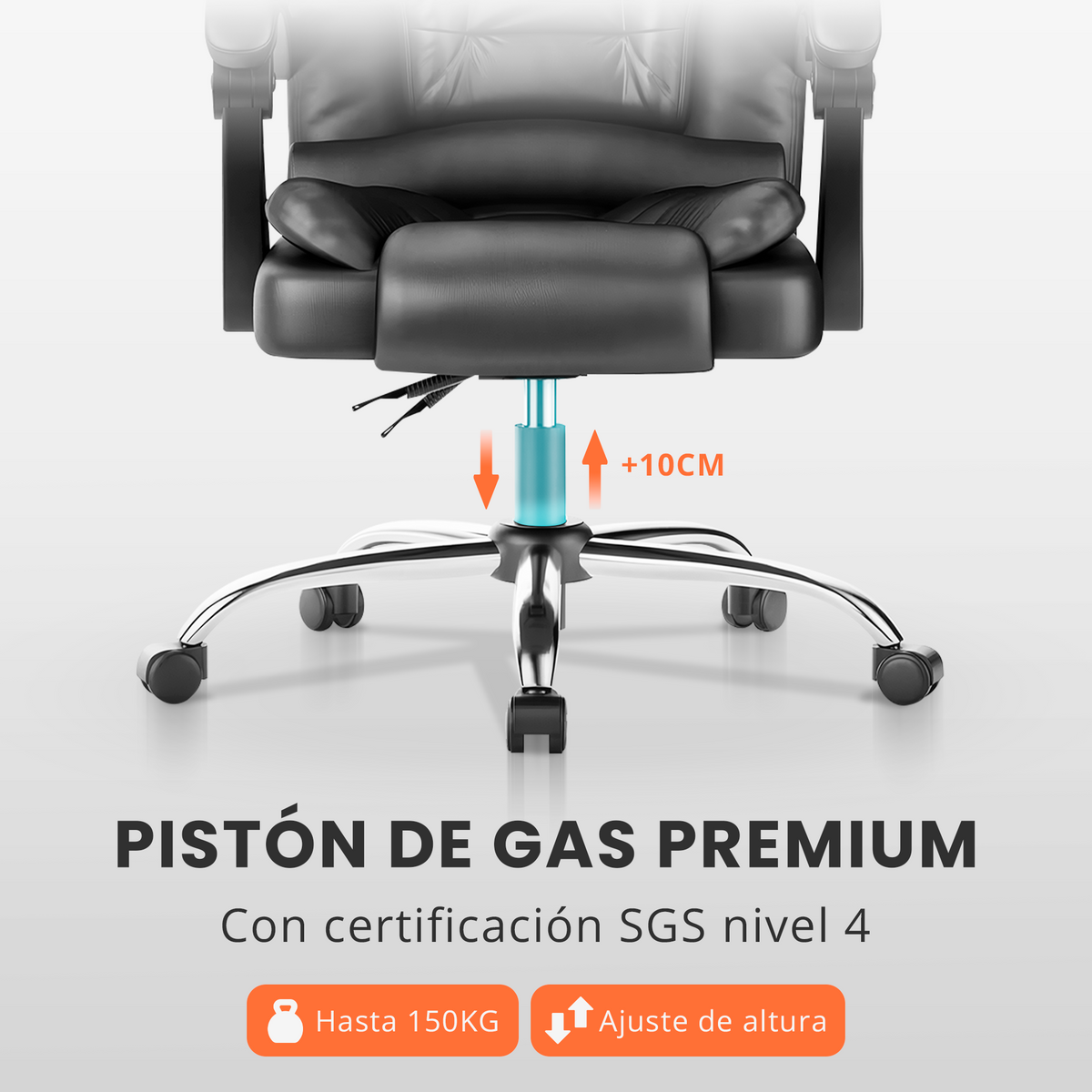 Silla de oficina ergonómica con masajeador lumbar