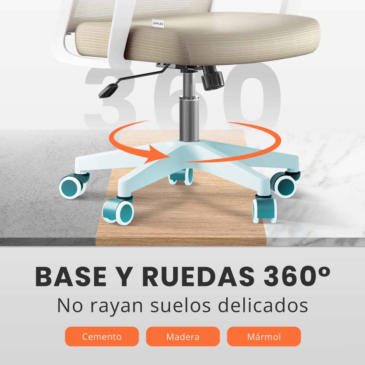 Silla escritorio ergonómica con reposacabezas