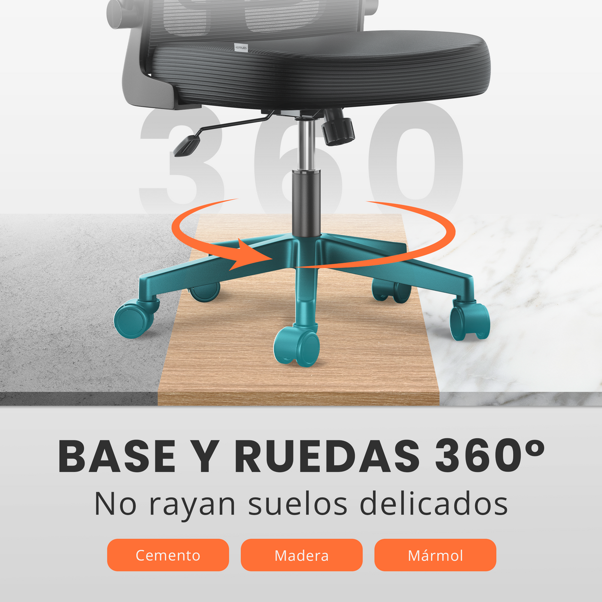 Silla escritorio ergonómica con reposacabezas y reposabrazos elevables