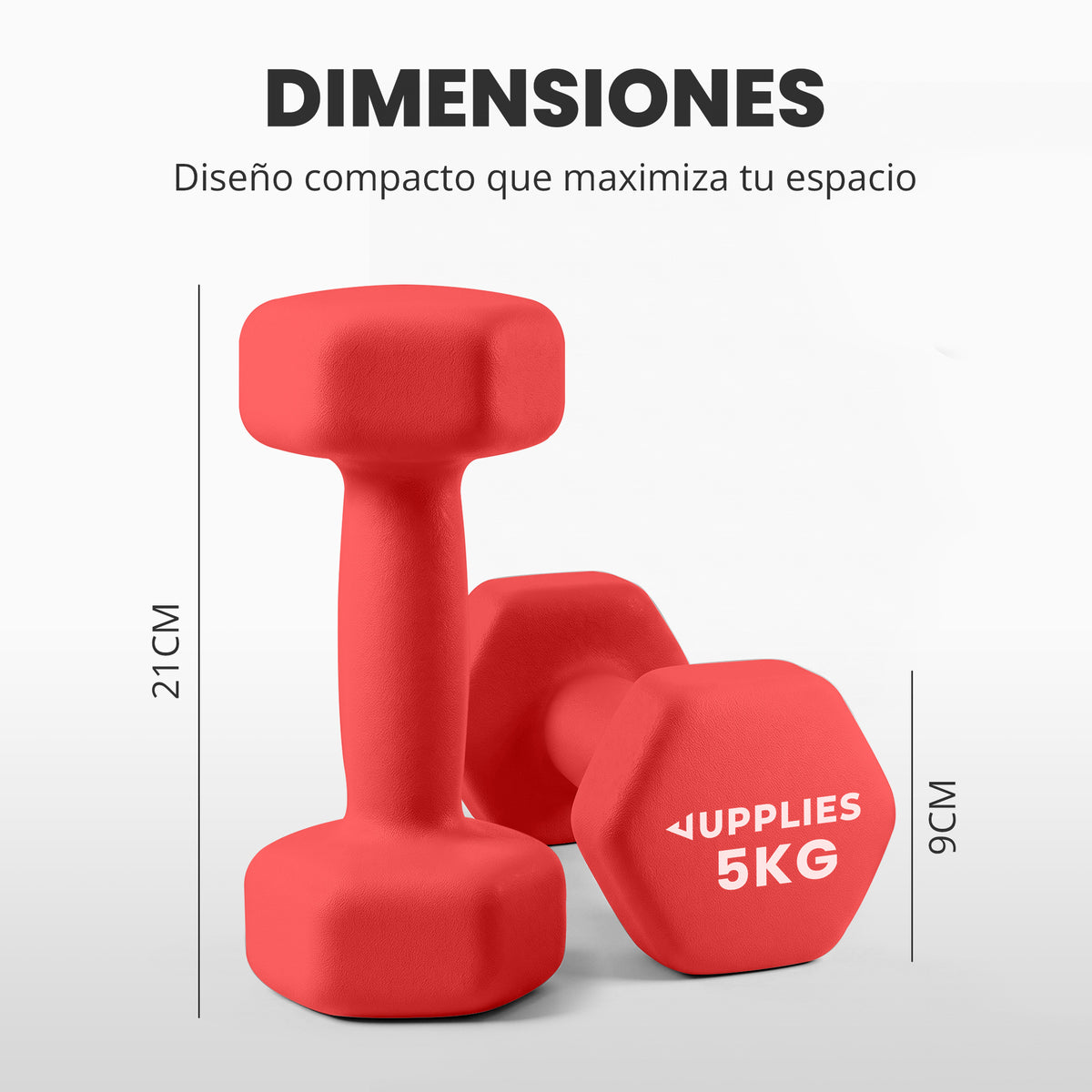 Mancuernas de neopreno - pack de 2