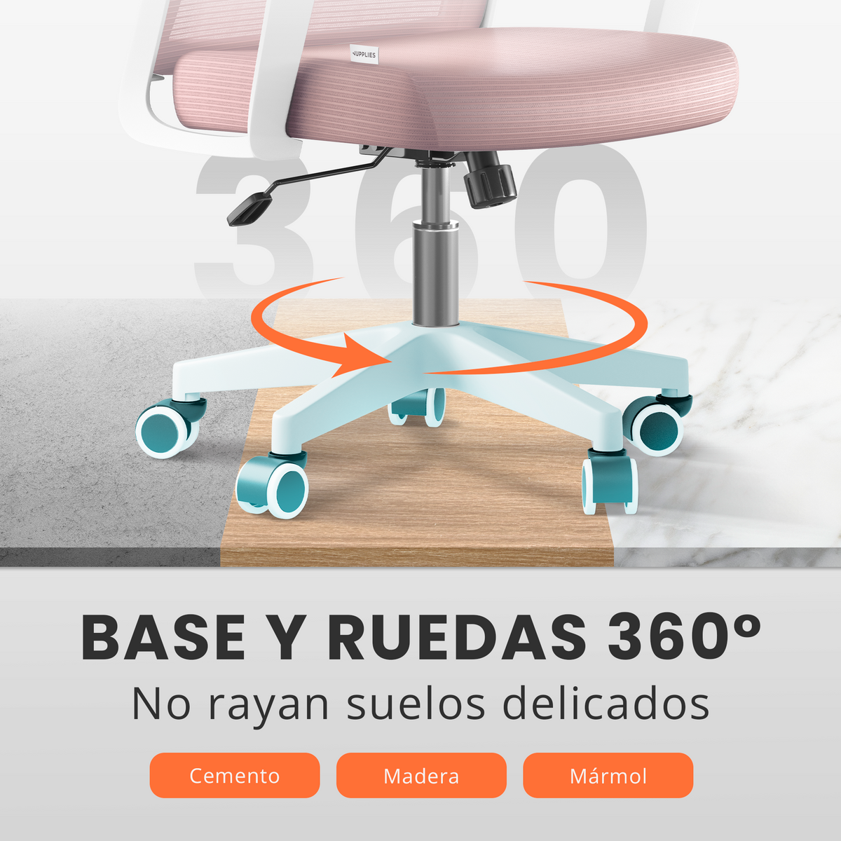 Silla escritorio ergonómica con reposacabezas