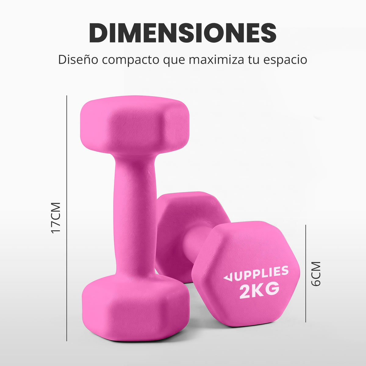 Mancuernas de neopreno - pack de 2