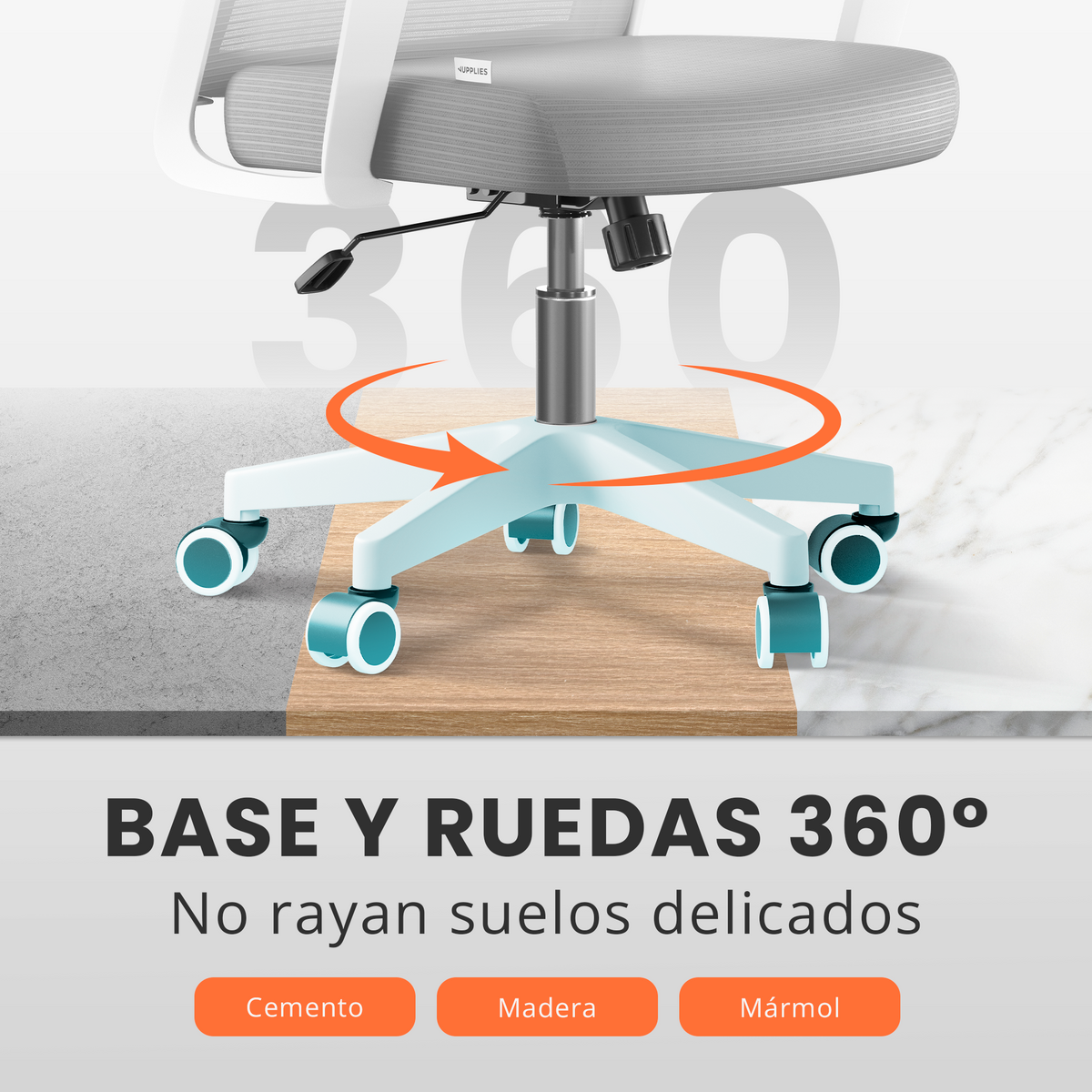 Silla escritorio ergonómica con reposacabezas