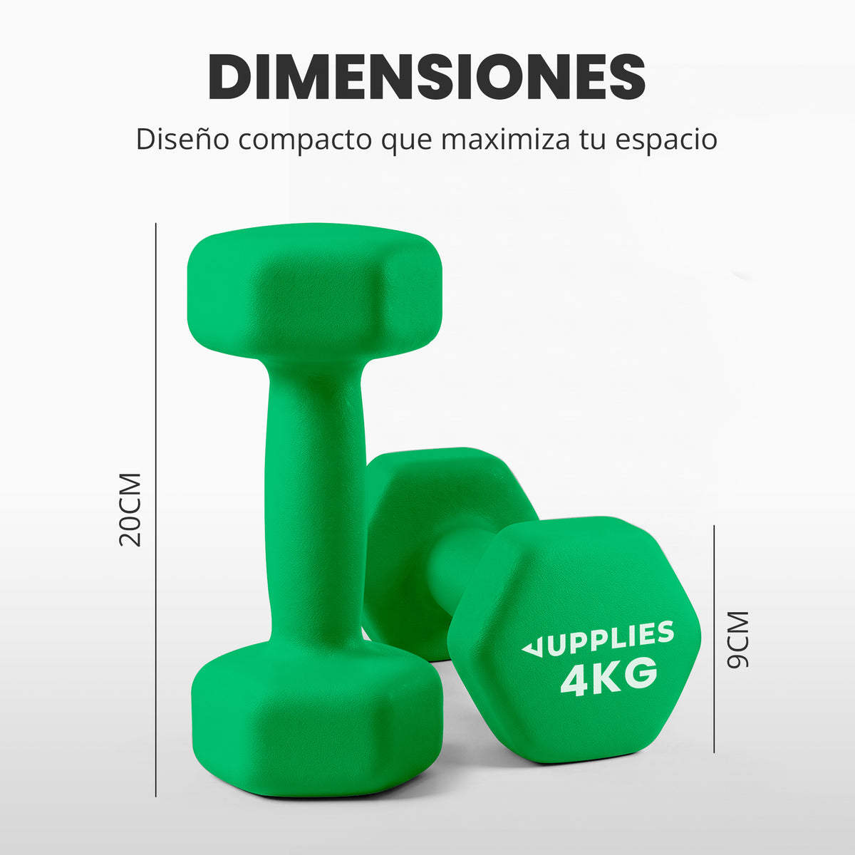 Mancuernas de neopreno - pack de 2