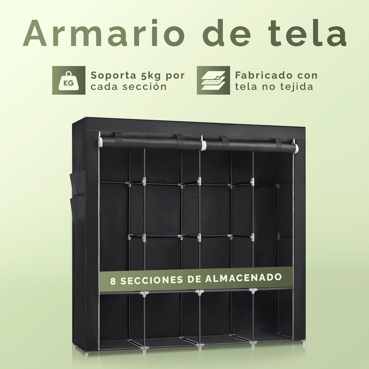 Armario de tela plegable