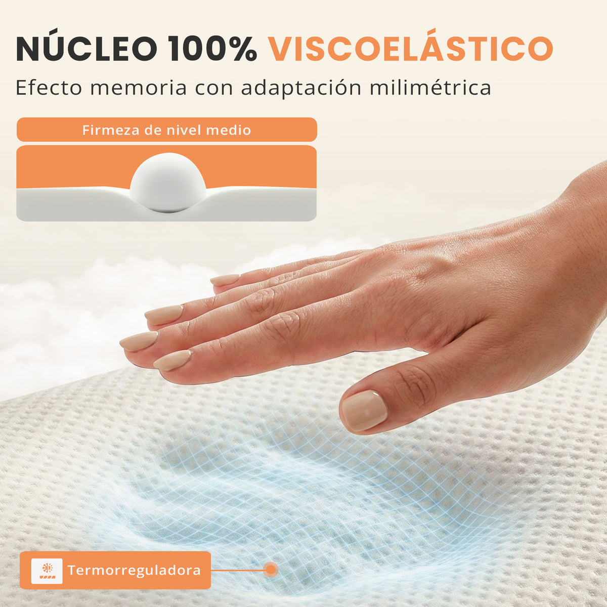 Almohada cervical ergonómica Aloe Vera