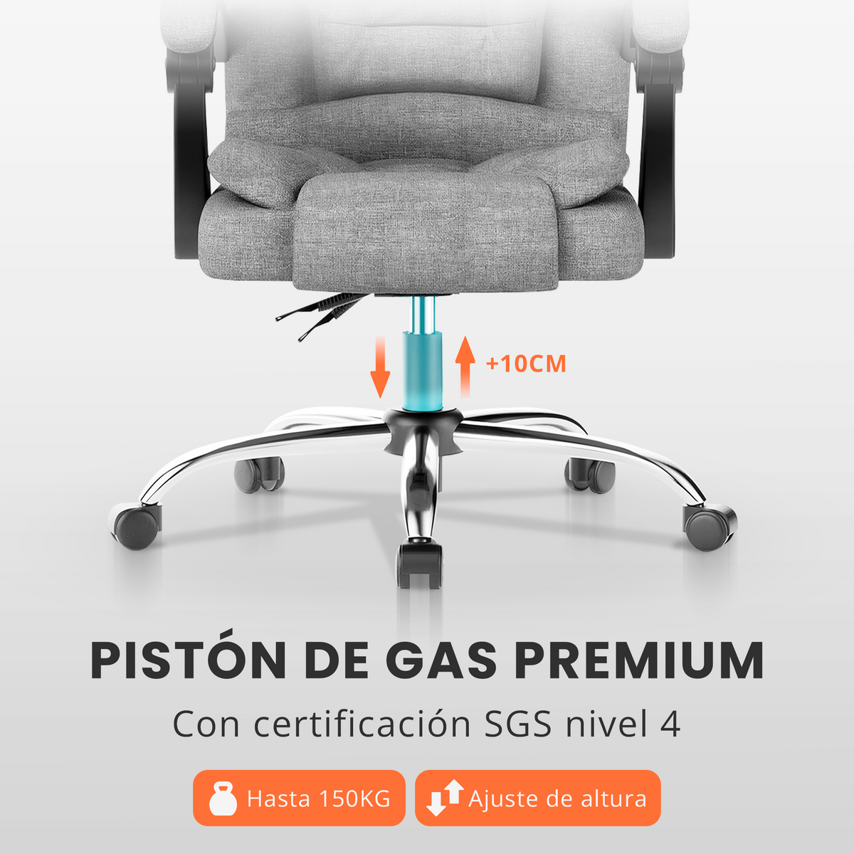 Silla de oficina ergonómica con masajeador lumbar