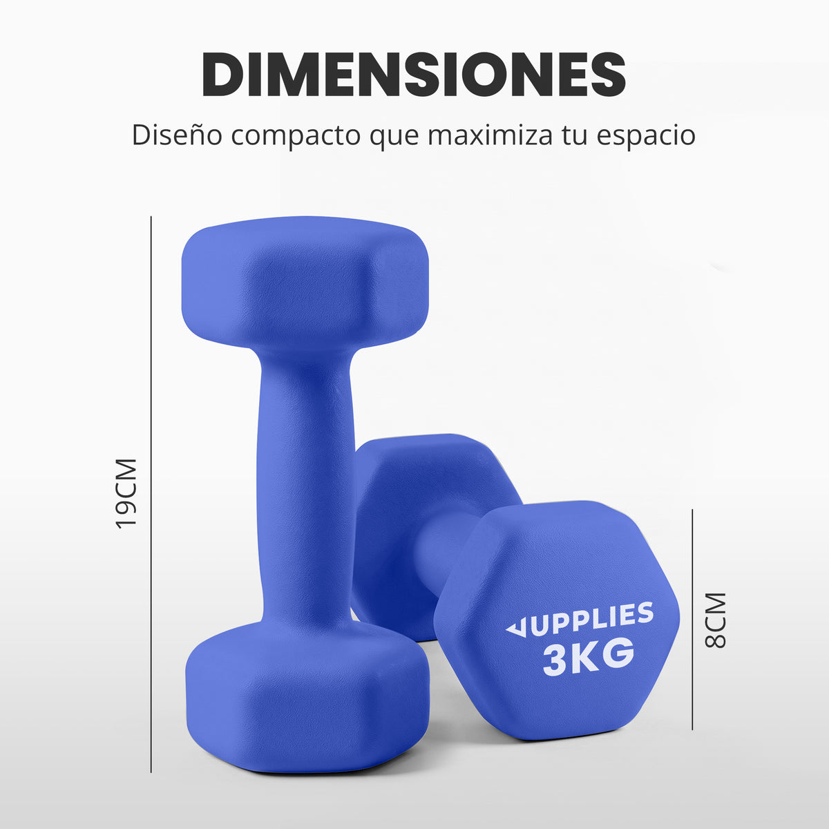 Mancuernas de neopreno - pack de 2