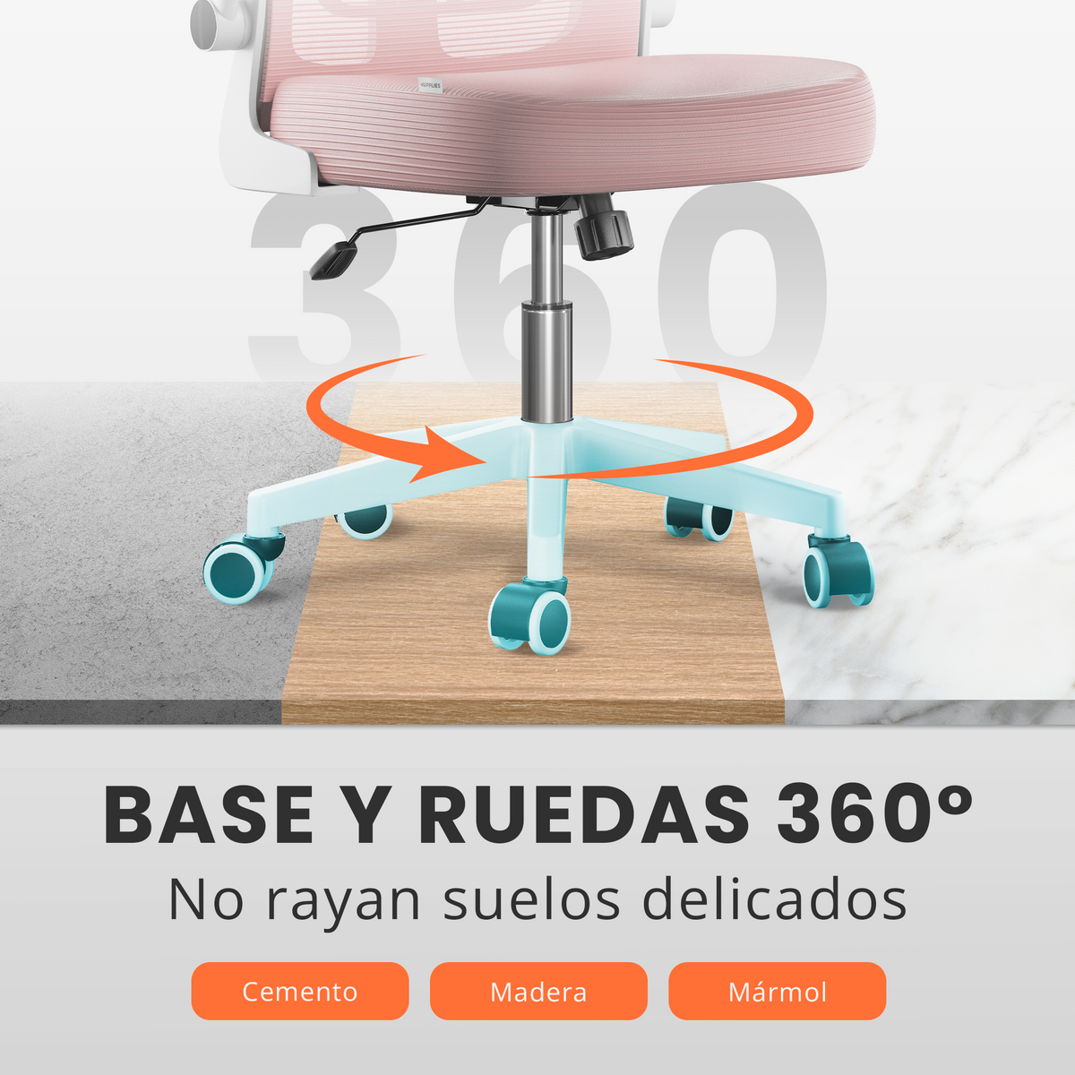 Silla escritorio ergonómica con reposacabezas y reposabrazos elevables