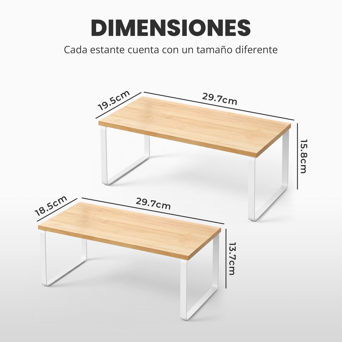 Pack de 2 prateleiras organizadoras