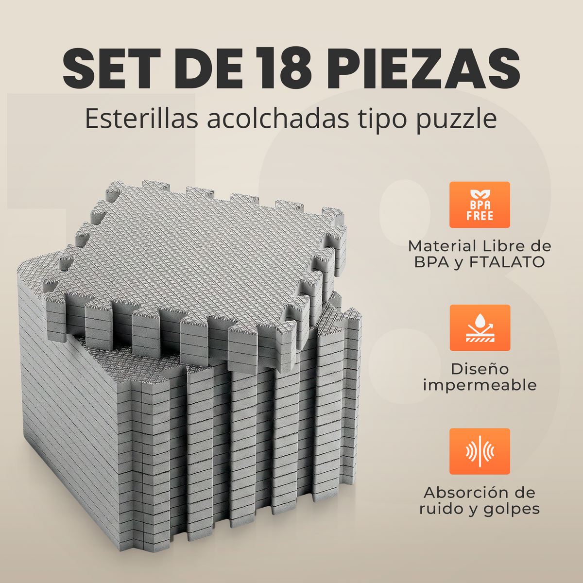 VIP - Puzzle para suelo - 3 colores