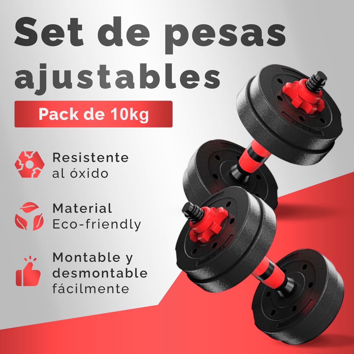 Juego de pesas ajustables