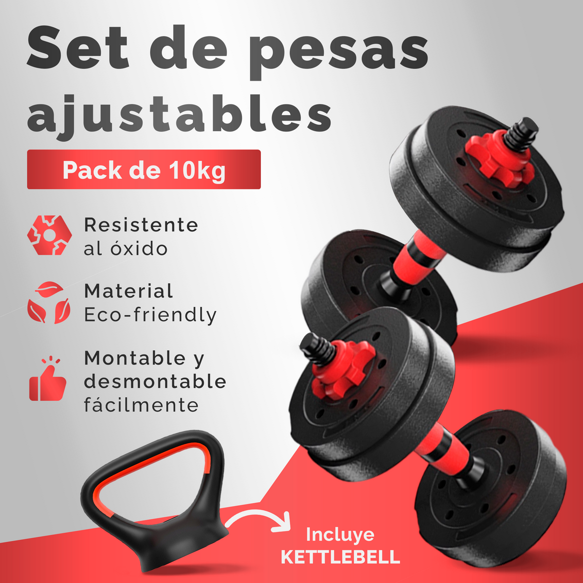 Juego de pesas ajustables