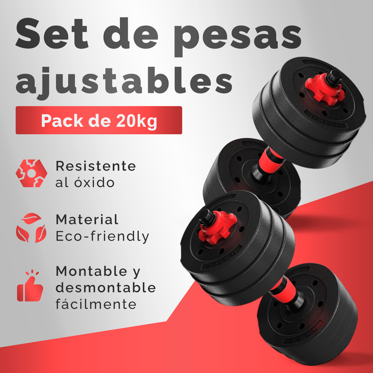 Juego de pesas ajustables