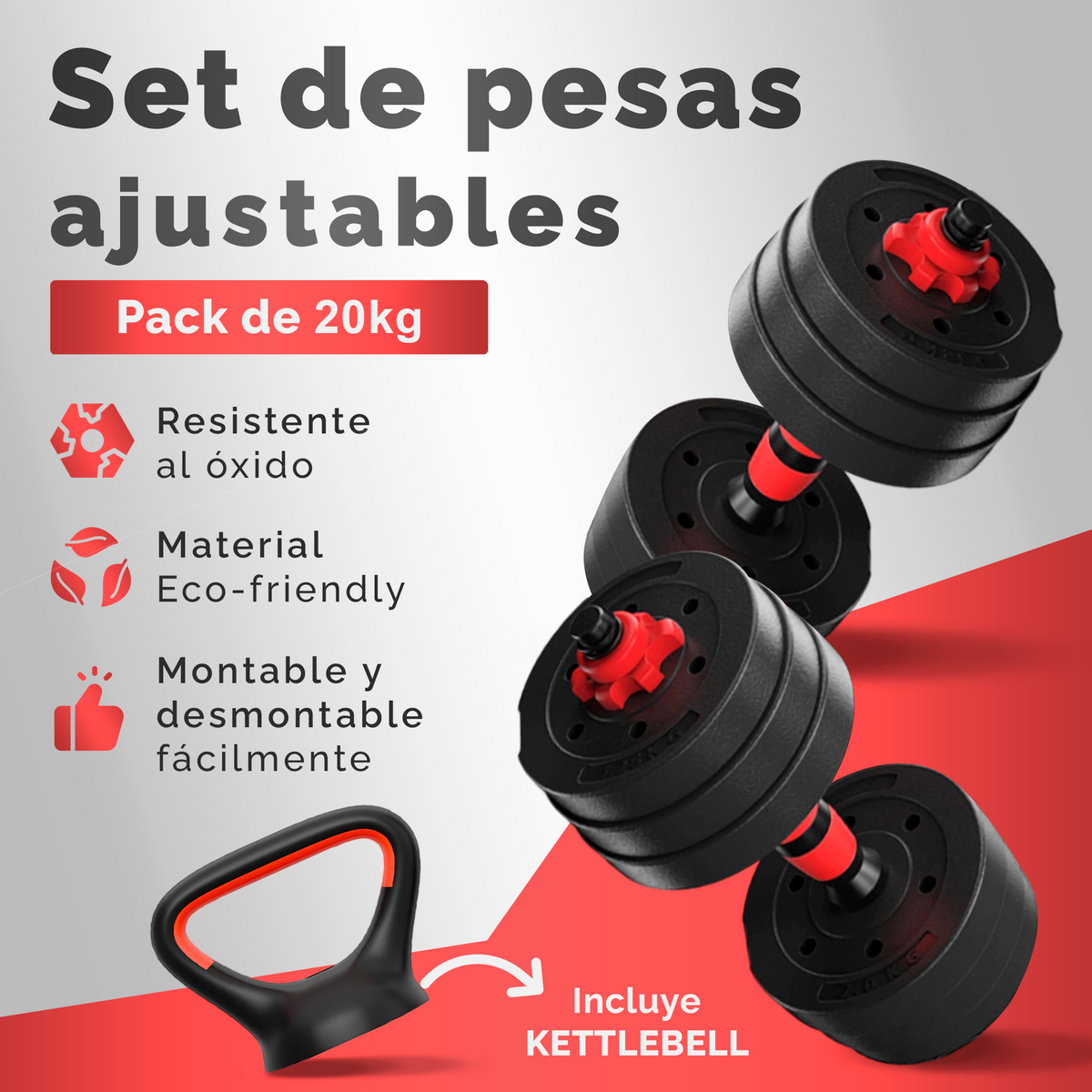Juego de pesas ajustables