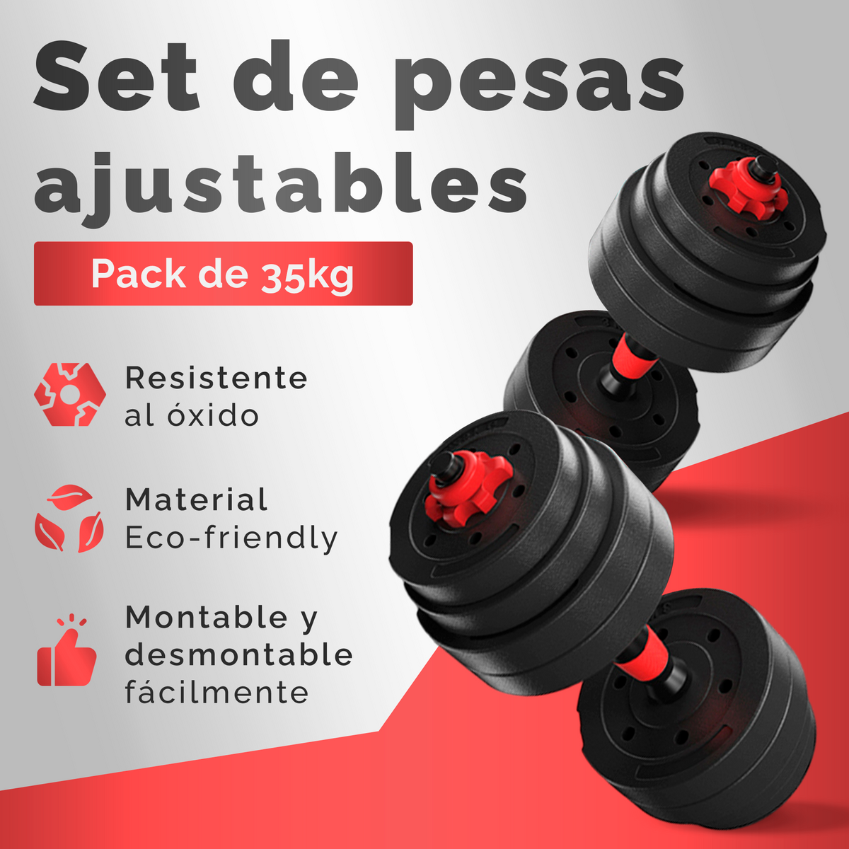 Juego de pesas ajustables
