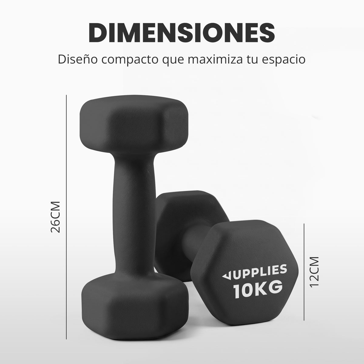 Mancuernas de neopreno - pack de 2