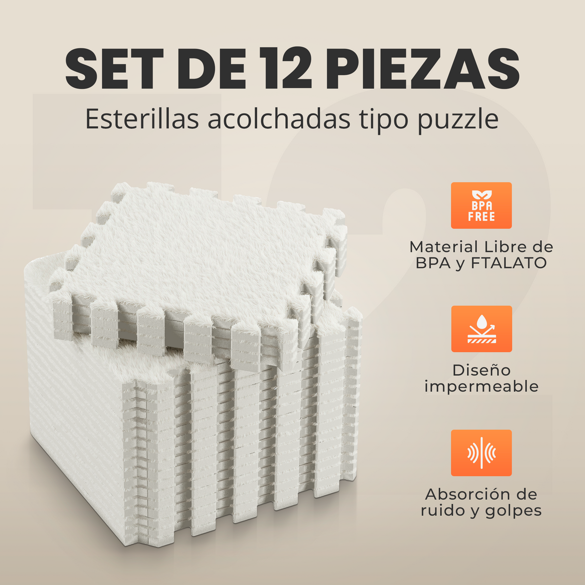 VIP - Puzzle para suelo - alfombra beige