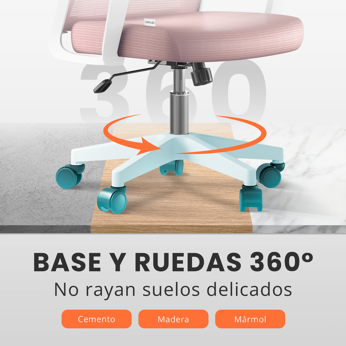 Silla escritorio ergonómica con reposacabezas