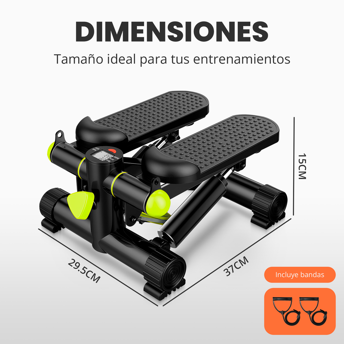 Pedaleadora hidráulica silenciosa con bandas