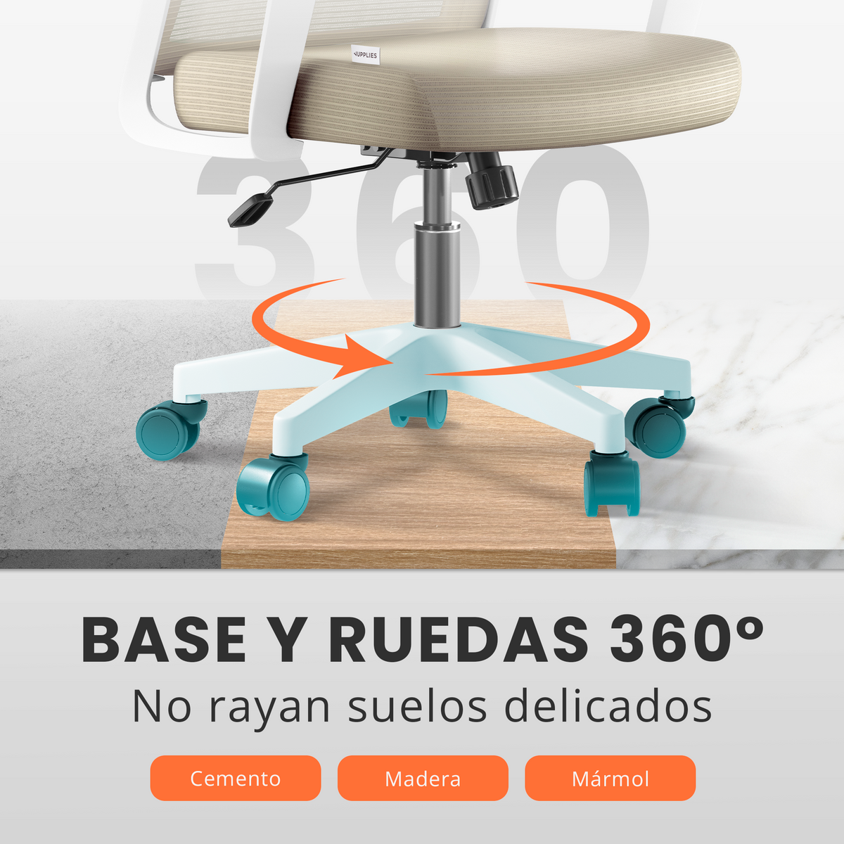 Silla escritorio ergonómica con reposacabezas