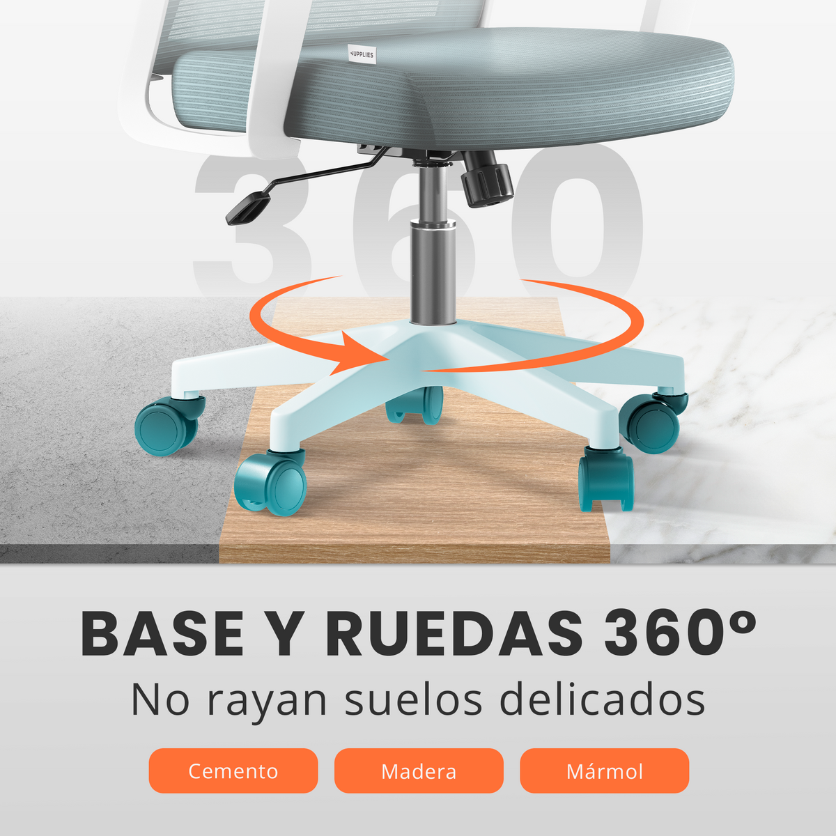 Silla escritorio ergonómica con reposacabezas