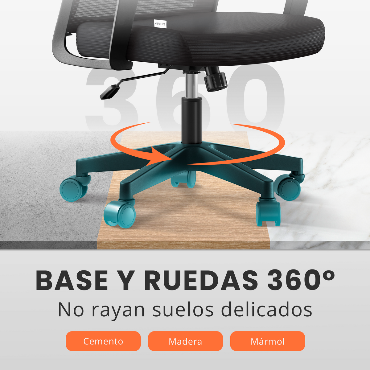 Silla escritorio ergonómica con reposacabezas