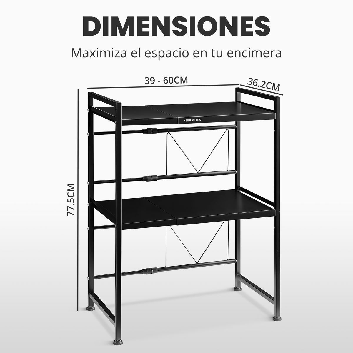 Estante de microondas doble
