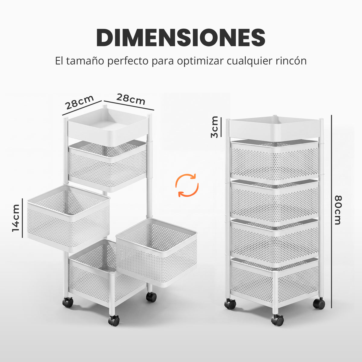 Estante giratorio para verduras