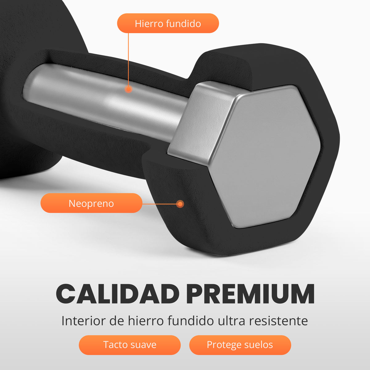 Mancuernas de neopreno - pack de 2