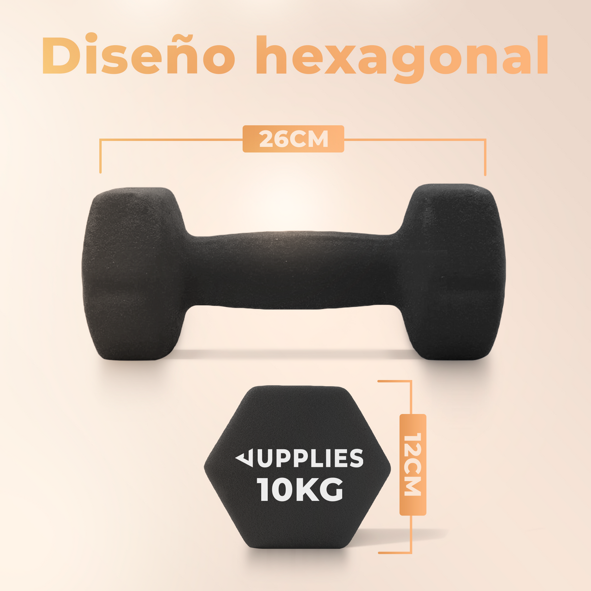 Mancuernas de neopreno - pack de 2