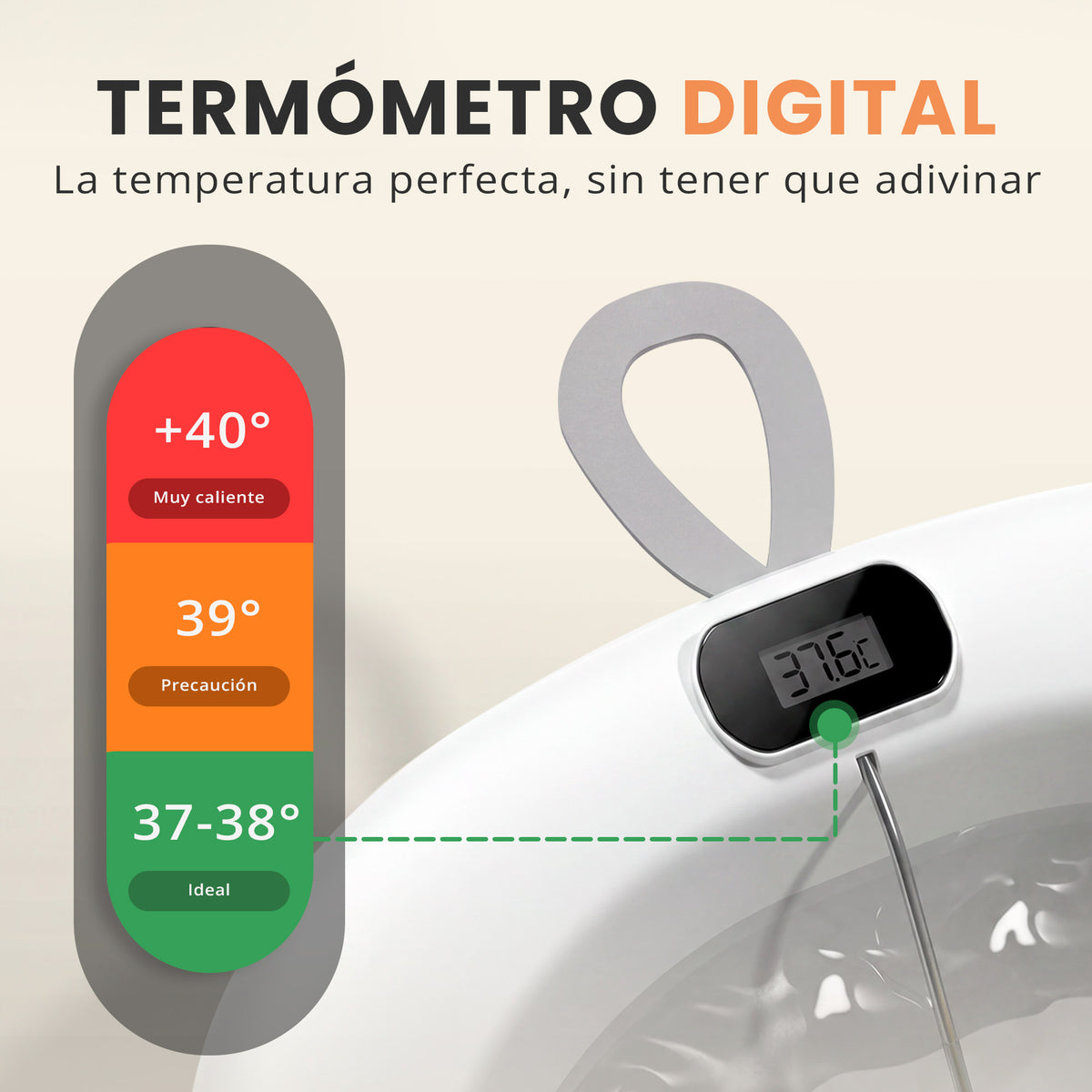 VIP - Banera plegable bebe con termometro