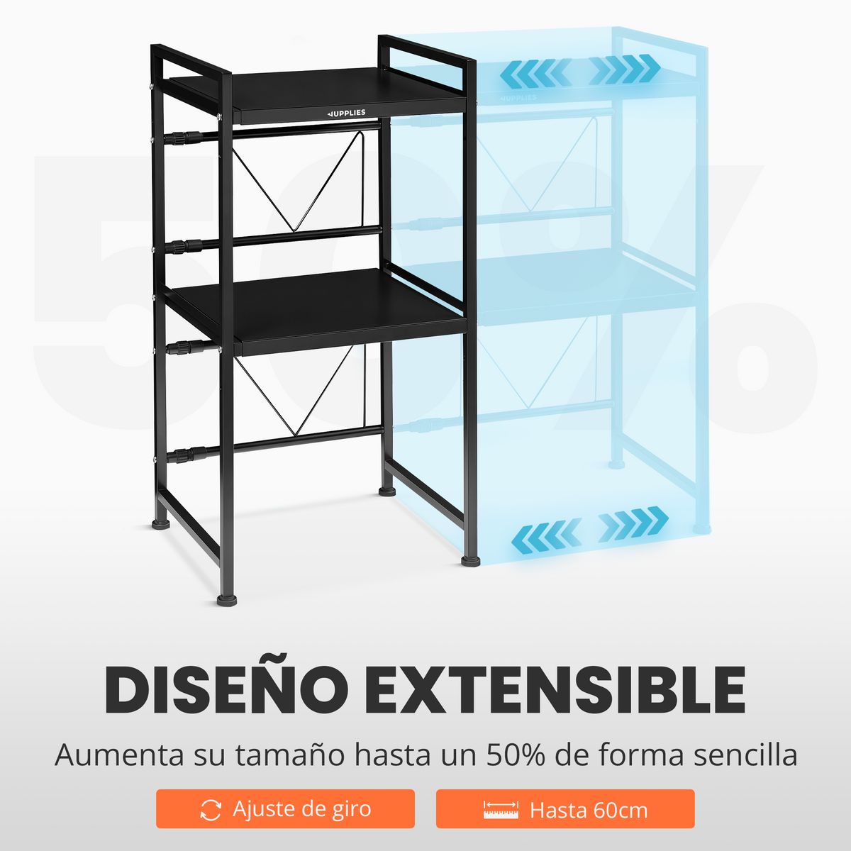 Estante de microondas doble