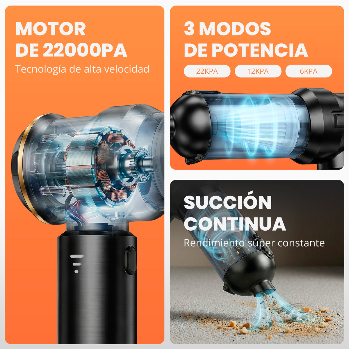 VIP - Aspiradora de mano 4-en-1 Jupplies Air