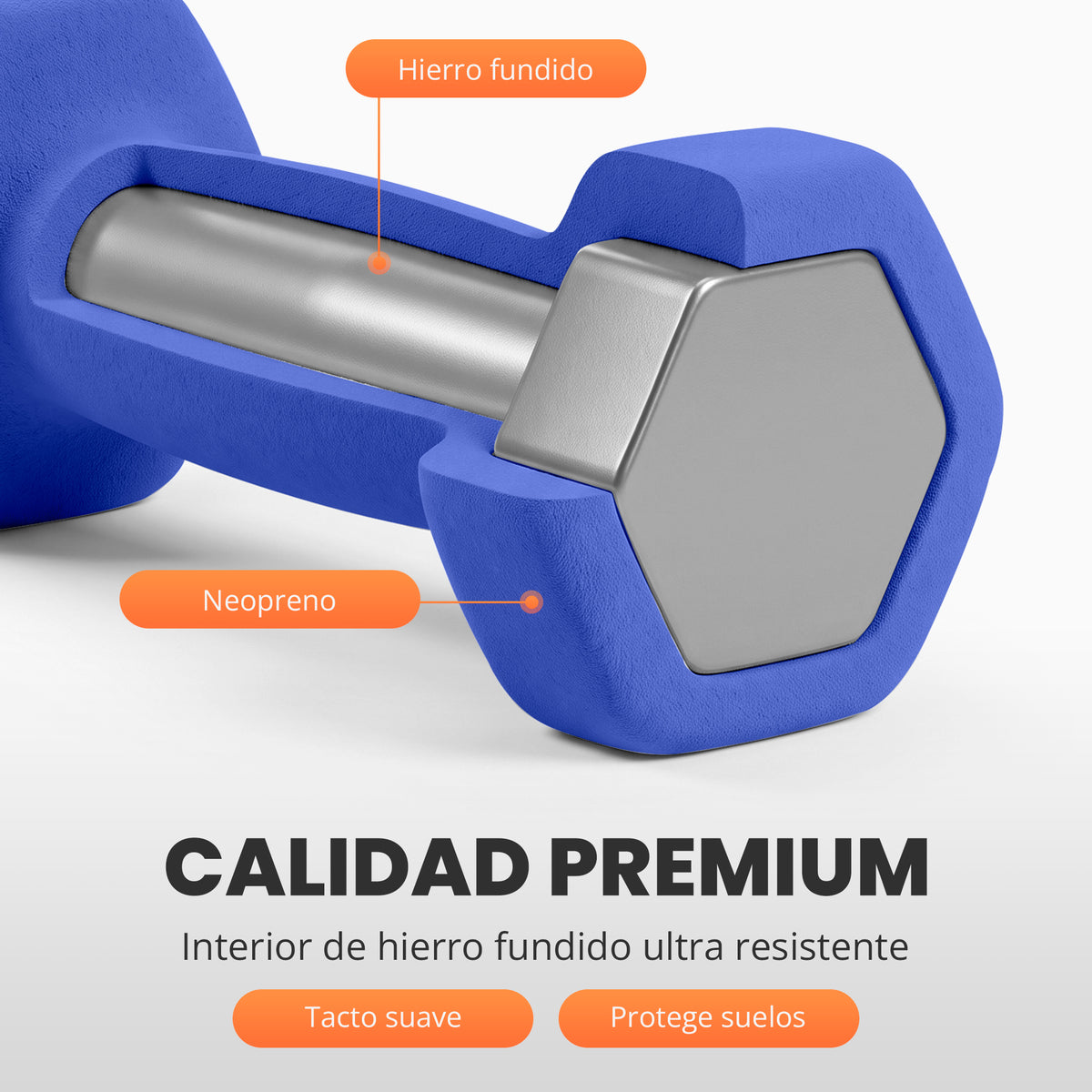 Mancuernas de neopreno - pack de 2