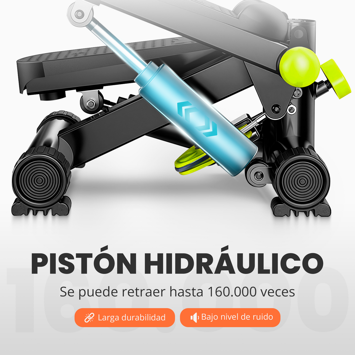 Pedaleadora hidráulica silenciosa con bandas