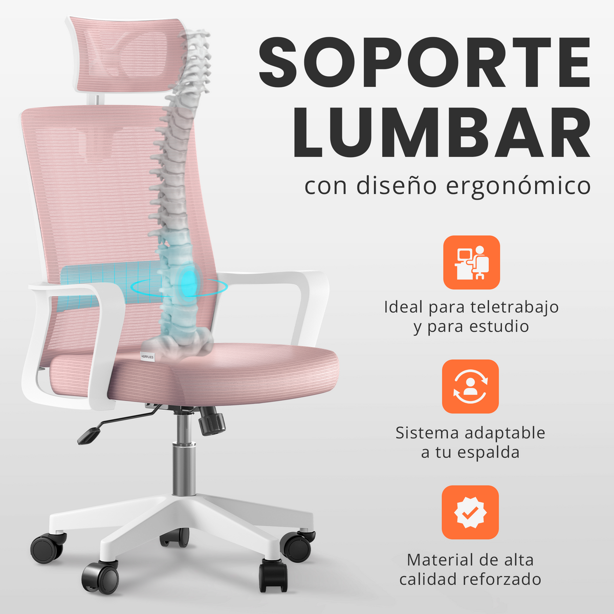 Silla escritorio ergonómica con reposacabezas