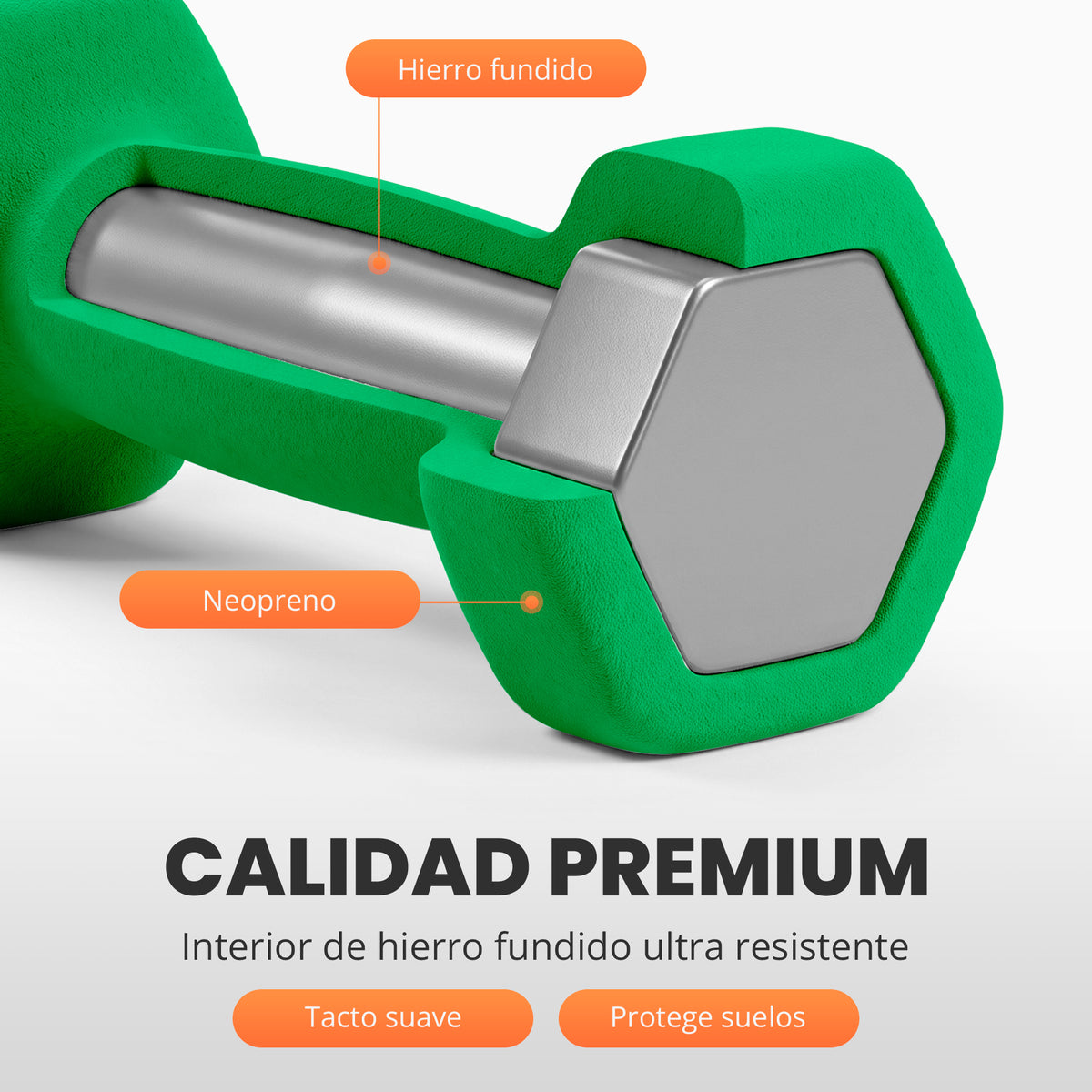 Mancuernas de neopreno - pack de 2