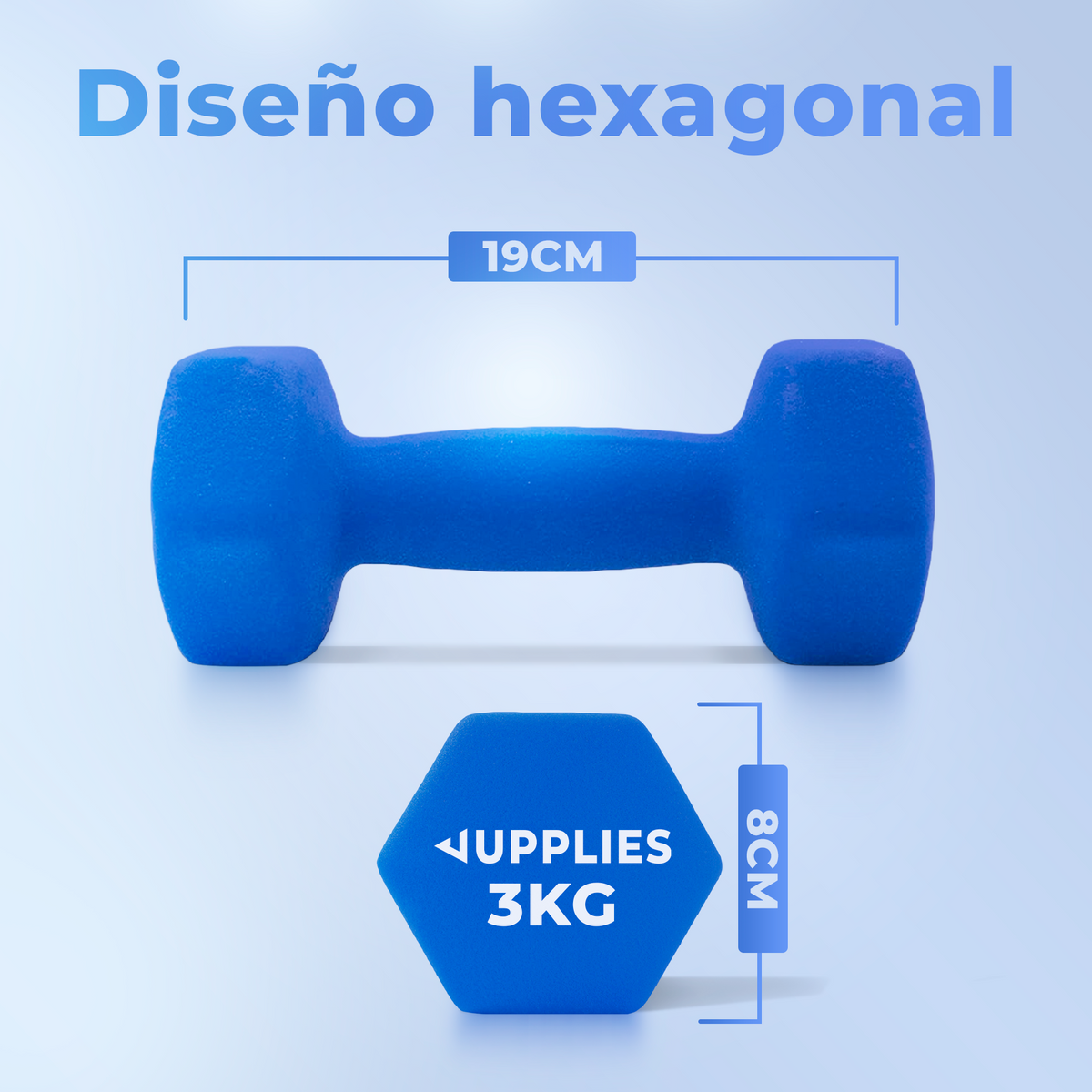 Mancuernas de neopreno - pack de 2
