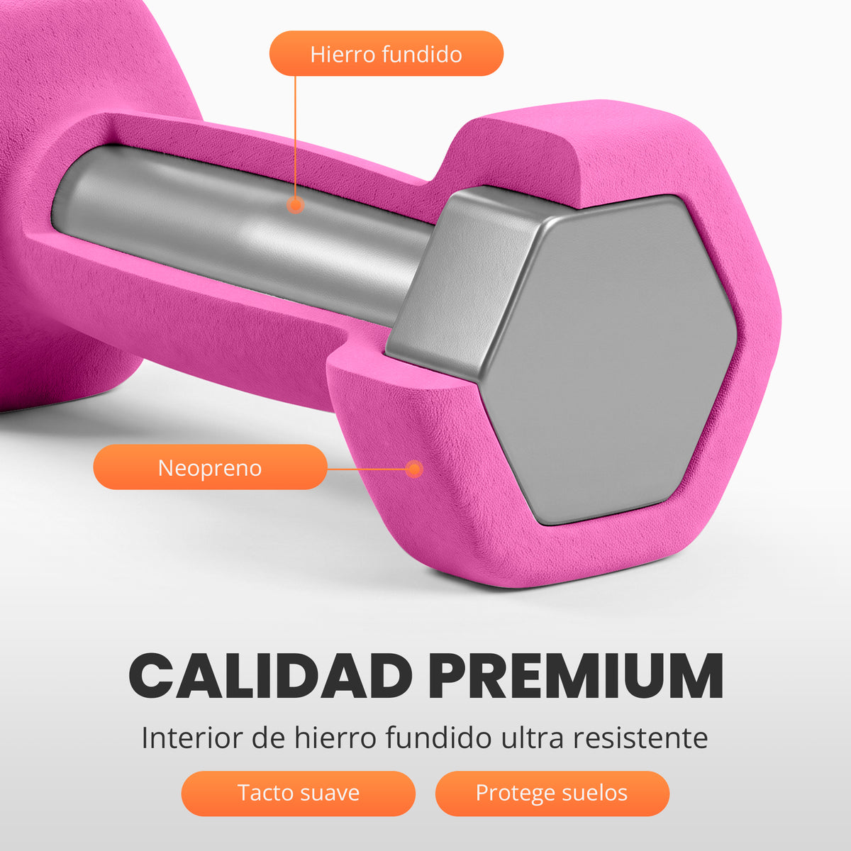 Mancuernas de neopreno - pack de 2