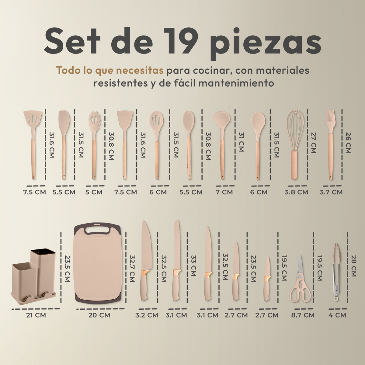 Pack de utensilios de cocina