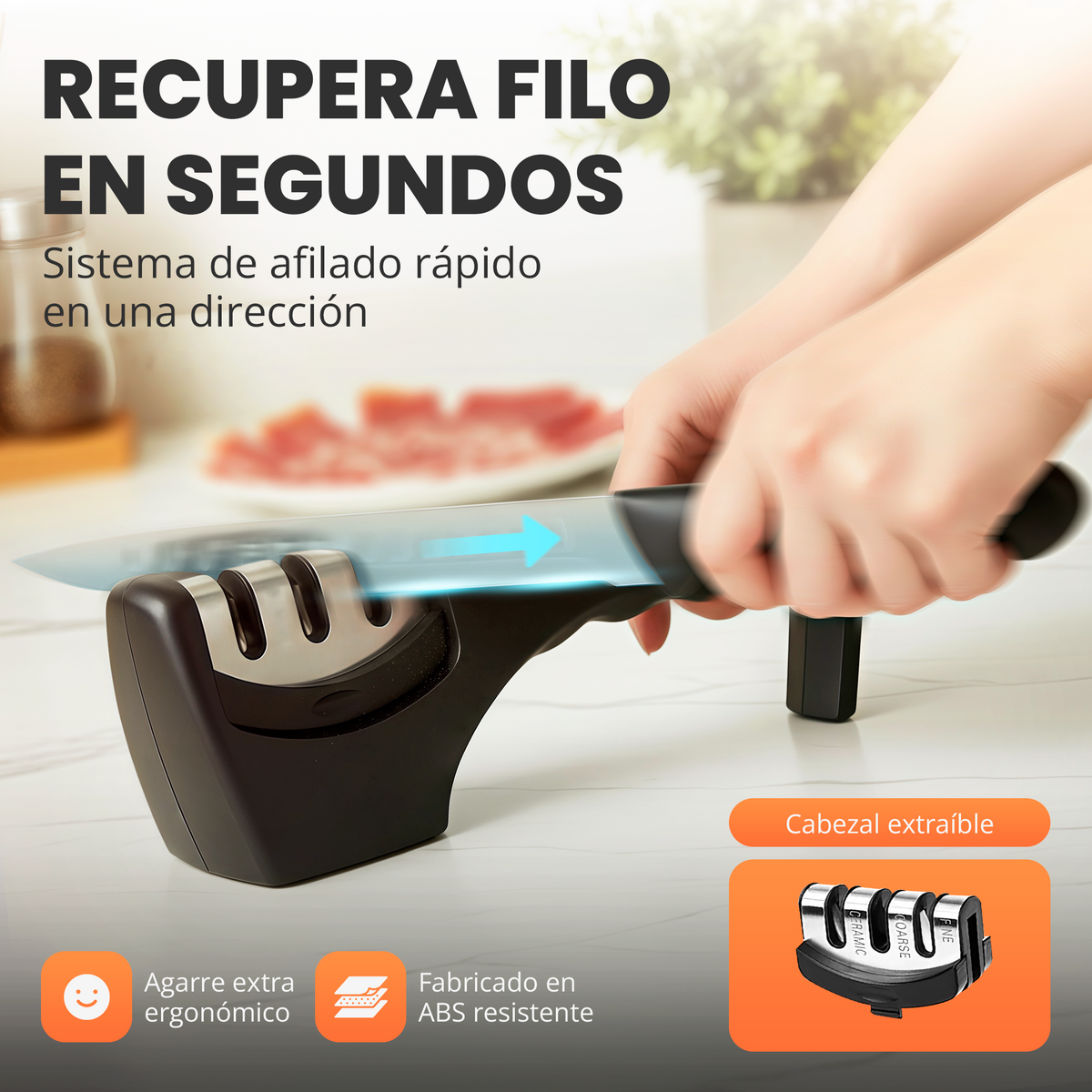 Jamonero premium Jupplies con cuchillo y afilador – sistema giratorio y basculante