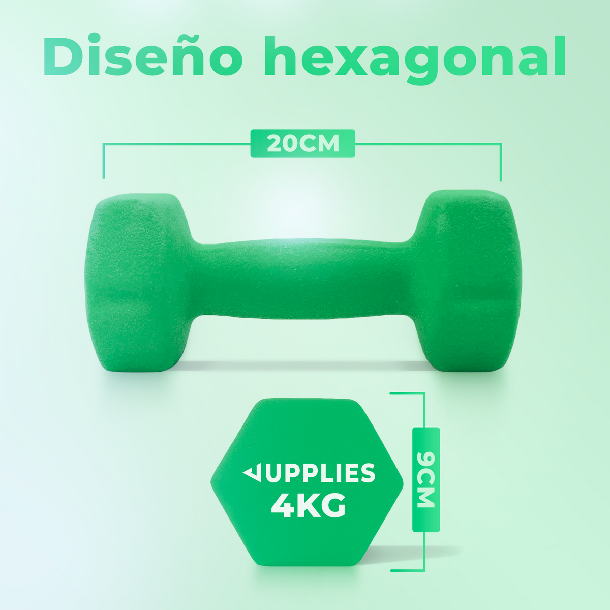 Mancuernas de neopreno - pack de 2