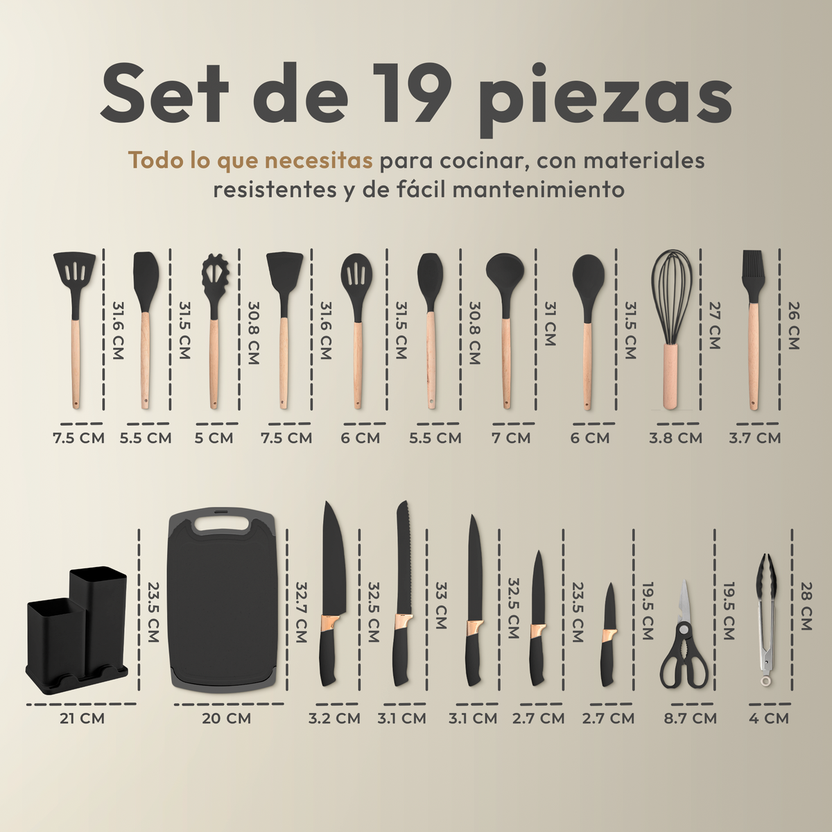 Pack de utensilios de cocina