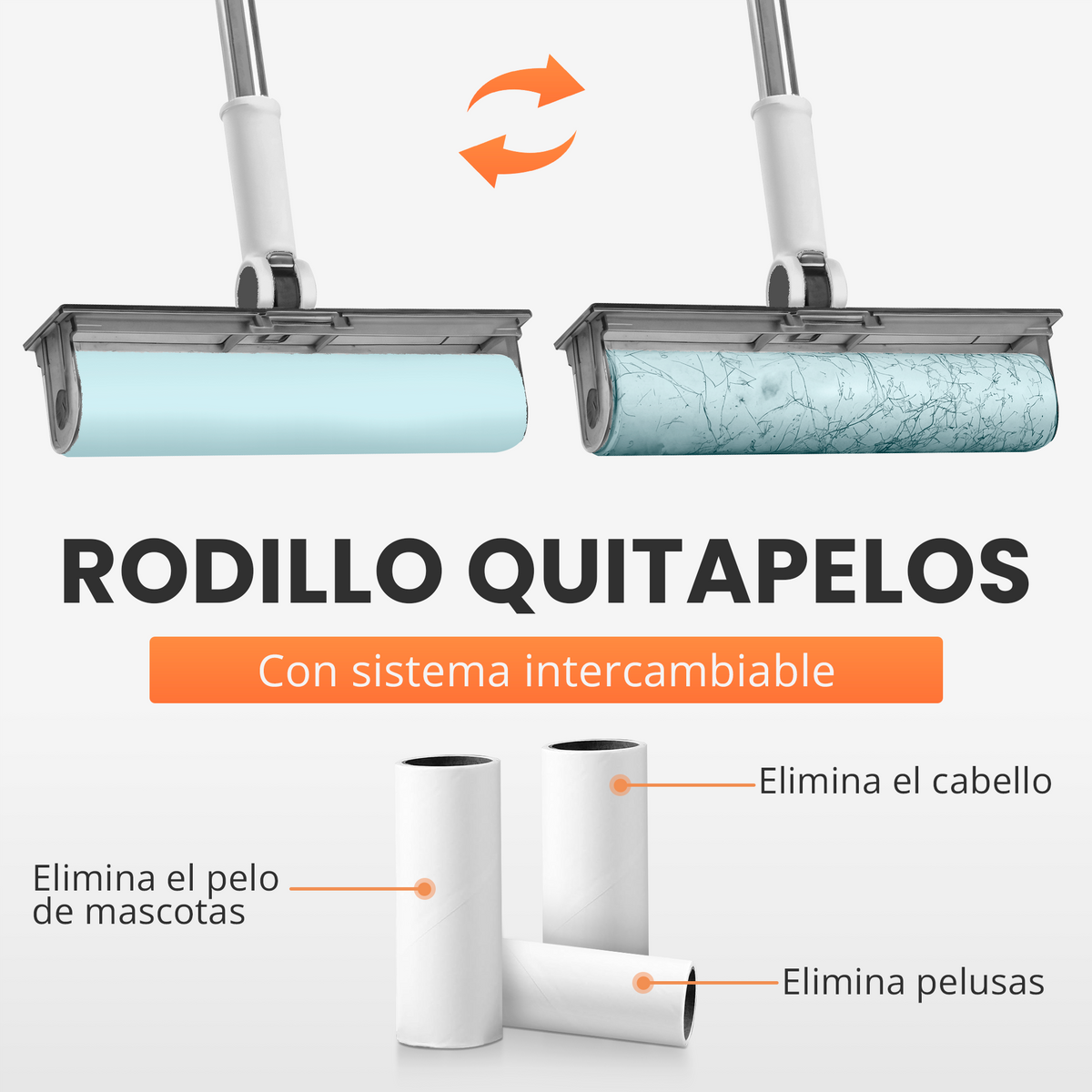 Escoba 3 en 1 - recogedor + función oculta
