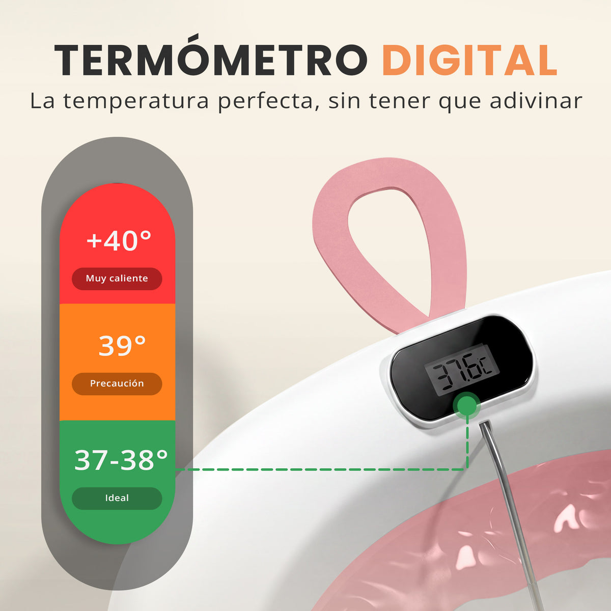 VIP - Banera plegable bebe con termometro